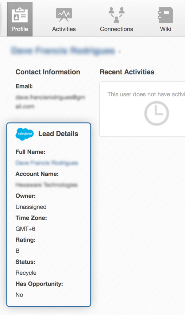 salesforce integration in eXo Platform community edition